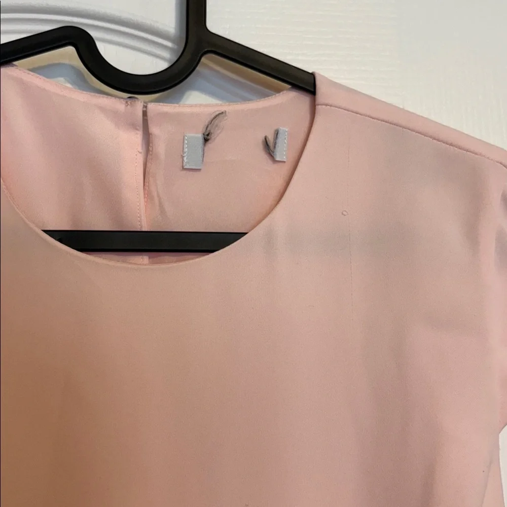 Babaton Light Pink Asymmetrical Midi Dress - Picture 8 of 12